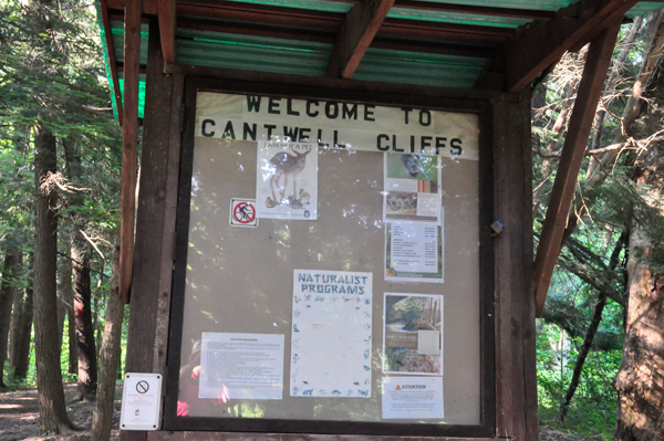 Cantwell Cliffs sign